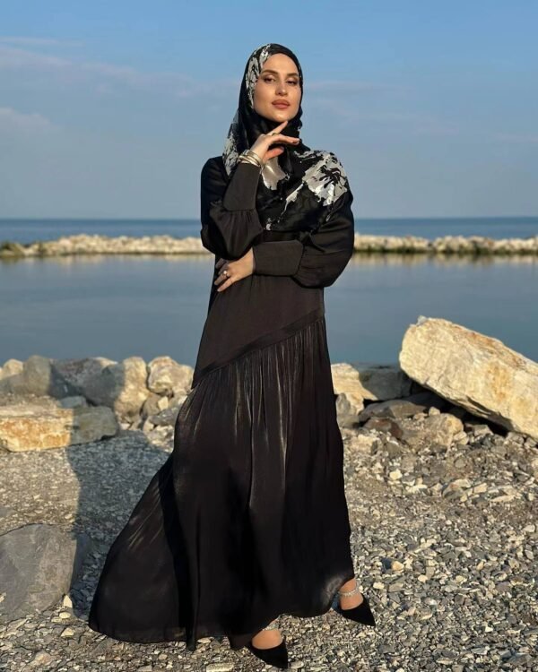 Muslim  Satin Stitching Fashion Dress