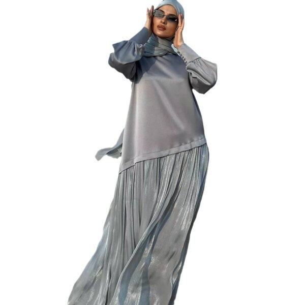 Muslim  Satin Stitching Fashion Dress