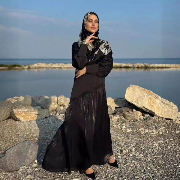 Muslim  Satin Stitching Fashion Dress