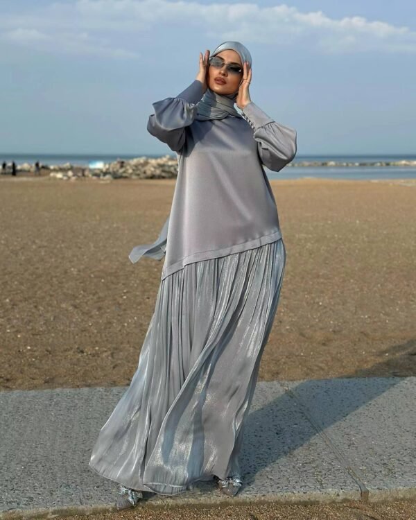 Muslim  Satin Stitching Fashion Dress