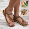 Flowers Flat Beach Shoes For Women