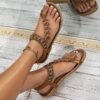 Flowers Flat Beach Shoes For Women
