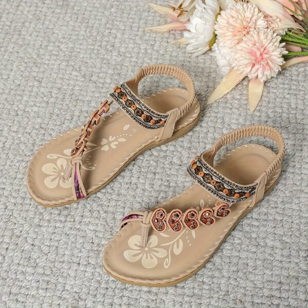 Flowers Flat Beach Shoes For Women