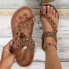 Flowers Flat Beach Shoes For Women