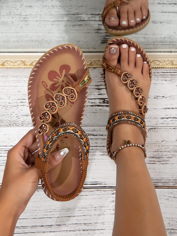 Flowers Flat Beach Shoes For Women