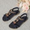 Flowers Flat Beach Shoes For Women