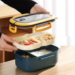 Compartmentalized Double-layer Lunch Box