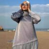Muslim  Satin Stitching Fashion Dress