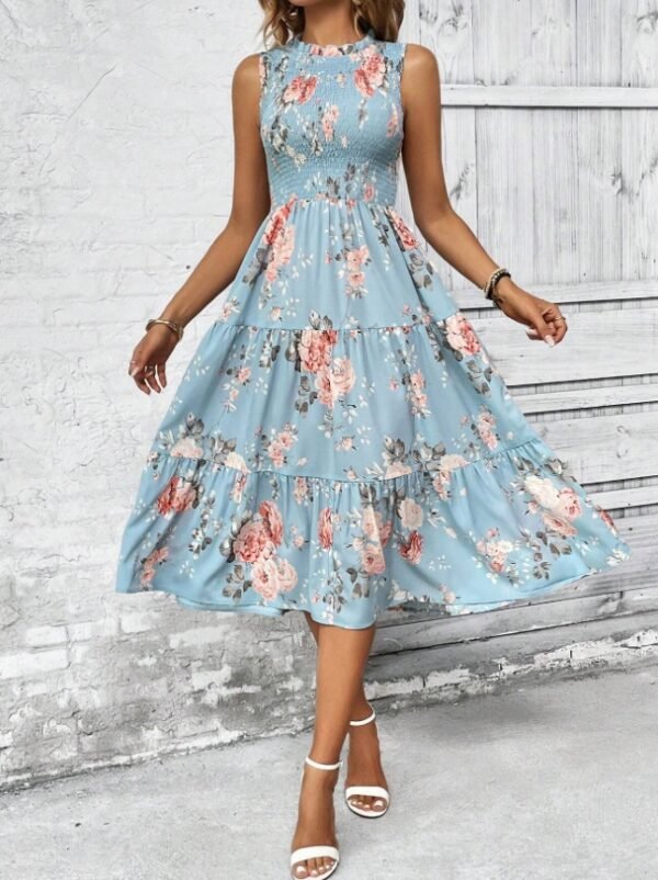b0dbe2ce-2a14-459d-bf16-c9a267aa4920.jpg Floral Print Layered Hem Dress Maxi