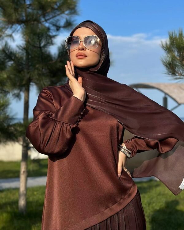 Muslim  Satin Stitching Fashion Dress